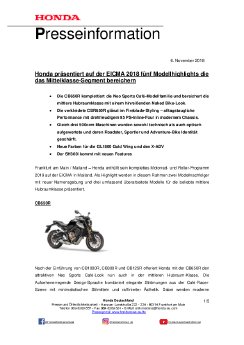 Presseinformation Honda präsentiert fünf Modellhighlights auf der EICMA 2018 (vom 06.11.2018).pdf