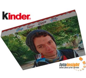 kinder® Photo Advent Calendars from £18.99 / €19.99, with chocolate surprises kinder chocolate®, kinder Country®, kinder Bueno® and kinder chocolate Bons® in sizes A4 and XXL in portrait or landscape format