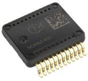 Robust SOIC24 housing. The inverted connection pins give the sensor housing 