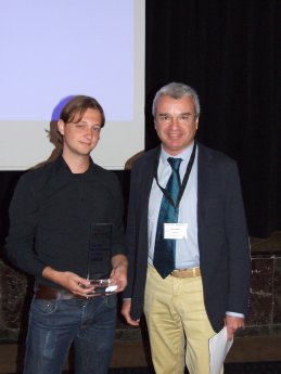 Ruud Barth, Awardee EMVA Young Professional Award 2013 and Toni Ventura, EMVA President.JPG