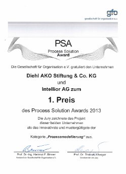Bild 3 - Urkunde Process Solution Award 2013 (gfo) Diehl AKO und intellior 1. Preis Kategor.pdf