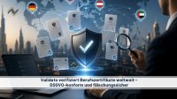 Deutschland auf der sicheren Seite: Validato verifiziert Berufszertifikate und Kompetenznachweise weltweit – DSGVO-konform und fälschungssicher. Wie Unternehmen in Deutschland, der Schweiz, Österreich und den Vereinigten Arabischen Emiraten mit Validatos internationaler Kompetenzprüfung gefälschte Diplome, ungültige Lizenzen und nicht anerkannte Auslandszertifikate zuverlässig erkennen.