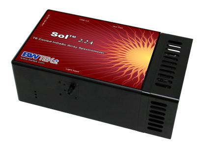 InGaAs-Array Spektrometer ‚Sol‘ mit einem Wellenlängenbereich von 900 bis 2550 nm.