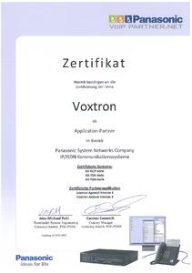 Voxtron ist erneut von Panasonic System Networks Europe zertifiziert