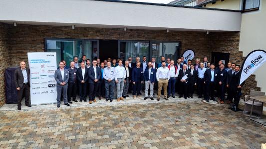 Die Teilnehmer des preeflow Händlermeetings 2019.