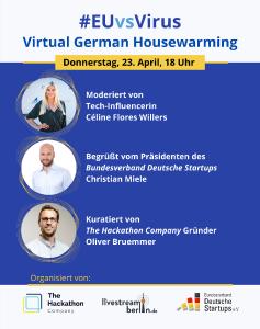 EU-Hackathon Virual Housewarming am 23. April 2020 um 18:00 Uhr
