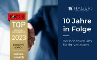 HAGER Executive Consulting wird zum zehnten Mal in Folge Top-Personaldienstleister ausgezeichnet.