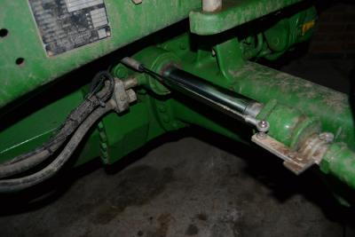 A Variohm linear sensor for wheel-angle position measurement as part of the hands-free steering servo loop on an autonomous farm vehicle