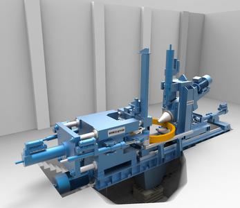 Modell der neuen RAW ecompact® zur energieeffizienten Produktion von Ringen mit rechteckigem Querschnitt