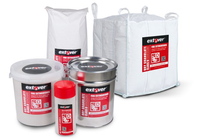Extinguishing with glass - Extover® special extinguishing agent