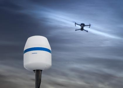 Der neue RF-160 von Dedrone detektiert Drohnen anhand von Funkfrequenzen in bis zu 5 km Entfernung