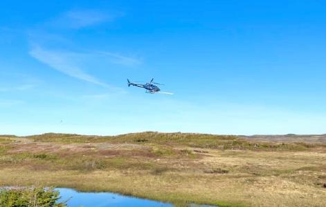Helikopter über Cape Ray; Quelle: Matador Mining