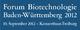 Einladung zum Forum Biotechnologie Baden-Württemberg 2012