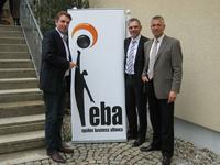 Patrick A. Deecke (Geschäftsführer, Drei T Beratungsgesellschaft mbH), Dirk Wölk (Gründungsmitglied der e.b.a.) und Wolfgang Hüttner (Geschäftsführer, Epsilon Telecom GmbH) -von links-