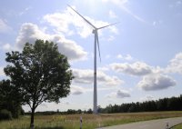 An der Windenergieanlage 01 des Windparks Rote Steige ist das Antikollionssystem installiert.