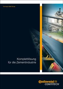 Auf 12 Seiten stellt ContiTech im Prospekt "Komplettlösung für die Zementindustrie" die Vorteile der einzelnen Fördergurte für alle Produktionsphasen vom Steinbruch bis zum Versand vor / Foto: ContiTech