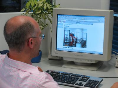 Users can check the status of the robot directly from their desk