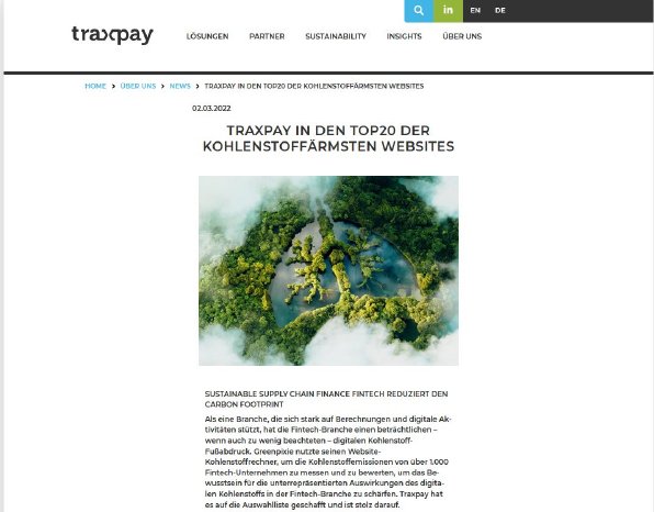 Traxpay in den Top 20 der kohlenstoffärmsten Websites.jpg