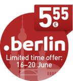 Die Promotionaktion der Berlin-Domains wurde mit über 35.000 Registrierungen am ersten Tag ein großer Erfolg