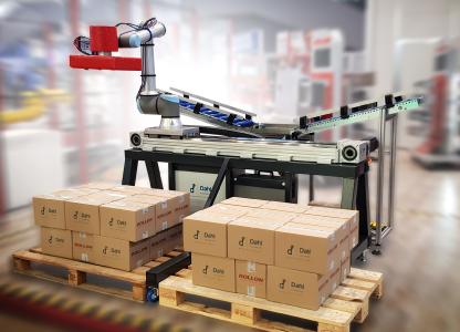 Schneller am Ziel: Die neue Verfahreinheit „Dahl Linear Move“ wurde speziell für die einfache Integration mit UR-Robotern entwickelt und ist innerhalb kürzester Zeit betriebsbereit (Foto © Dahl Automation)
