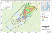 Abbildung 1. Hochauflösende UAV-Karte der gesamten magnetischen Intensität (TMI) des Projekts Bastnäs.
