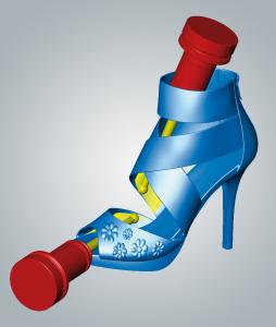 Ein Beispiel für die Möglichkeiten der 5-Achs-Simultanbearbeitung mit hyperMILL® ist der High-Heel-Schuh aus dem Imagefilm der NORTEC / Bildquelle: OPEN MIND
