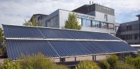 Bereits im Einsatz befindliche Solarthermieanlage zur Bereitstellung von Prozesswärme am SKZ. Foto: SKZ