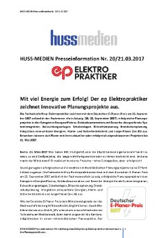 2017-03-21 Huss Medien Presseinformation 20 Deutscher-E-Planer-Preis 2017 Elektropraktiker-mL.pdf
