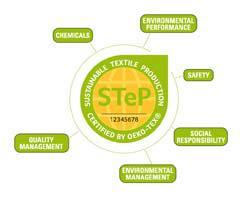 Die modulare Struktur der STeP-Zertifizierung ermöglicht eine ganzheitliche Analyse und Bewertung aller relevanten Unternehmensbereiche in Bezug auf nachhaltige Produktions- und Arbeitsbedingungen. Zu diesen gehören: Chemikalien-Einsatz, Umweltschutz, Umweltmanagement, Arbeitssicherheit, Soziale Verantwortung und das Qualitätsmanagement