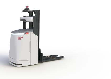 Durchdachte, modulare Konstruktion, wartungsfreundliches Design, schnelle Verfügbarkeit: VARIO MOVE L – automatisierter Hochhubwagen in der Basisausführung Bild: EK AUTOMATION
