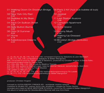 Love Pirates Debütalbum "Brooklyn Bridge" © label HUCKLEBERRY FRIENDS®
