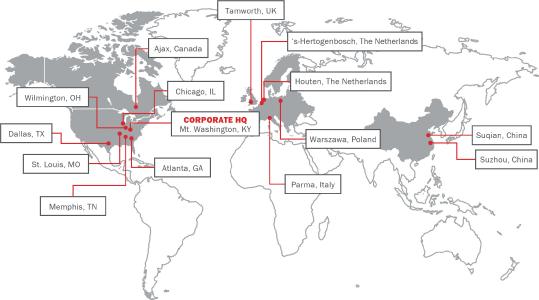 Auf der LogiMAT präsentiert sich MHS als weltweit agierende Dach-marke, zu der auch die ehemalige VanRiet B.V. gehört. (Grafik: MHS)