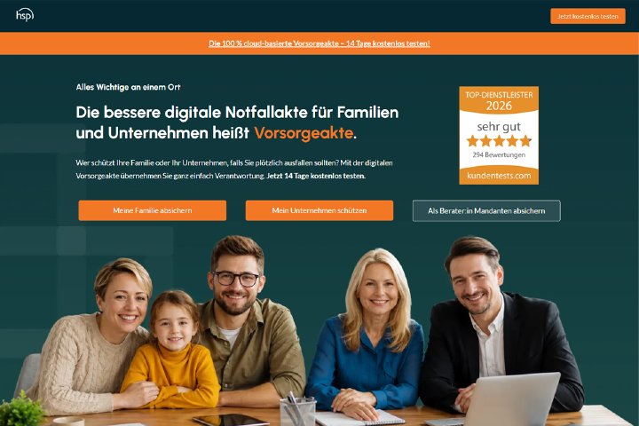Neues Beratungsprodukt für Kanzleien: hsp stellt 100 % cloud-basierte Opti.Tax Vorsorgeakte vor
