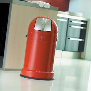 Brillux Easy-to-clean Pulverlack auf Wesco-Mülleimer