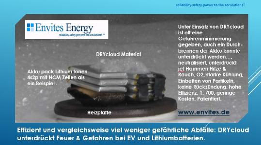 Image DRYcloud Feuerunterdrückung Lithium Batterien - Beispiel