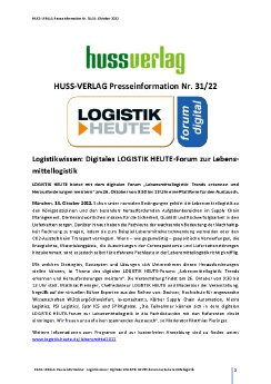 Presseinformation_31_HUSS_VERLAG_digitales LOGISTIK HEUTE-Forum Lebensmittellogistik 2022.pdf