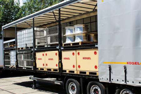 Double level loading on a Kögel Mega