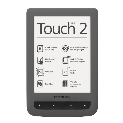 Frontansicht -PocketBook Touch Lux 2 Grau.tiff