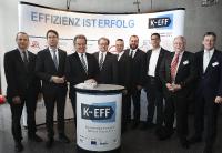 Startschuss für die KEFF Heilbronn-Franken auf dem Campus Künzelsau der HNN: (v. l. n. r.) Prof. Dr.-Ing. Ekkehart Laqua, Dr.-Ing. Hannes Spieth, Franz Untersteller MdL, Prof. Dr. Thomas Bezold, Markus Mettler, Christian Eifler, Thomas Ran-decker, Prof. Dr. Dr. h. c. Harald Unkelbach, Ralf Schnörr.
Bild: © KEFF Heilbronn-Franken