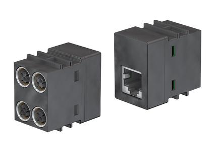 Das neue CombiTac 10Gbit-Modul (CT-10GBIT-RJ45 B) wird für die Ethernet-Kommunikation eingesetzt und erfüllt vollumfänglich die Anforderungen von CAT6A (10 Gbit/s)