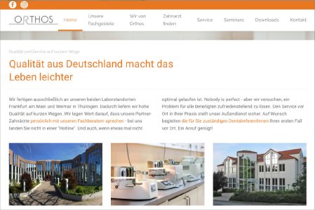 formativ.net erstellt verschiedene Websites und Internetanwendungen für Orthos Fachlabor