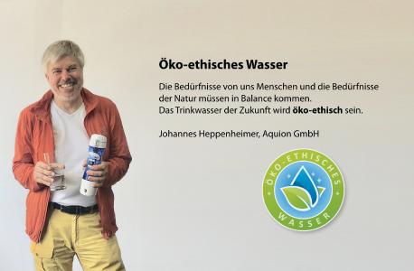 Johannes Heppenheimer erklärt im Interview die Bedeutung von öko-ethischem Wasser (Bildquelle: Aquion GmbH)