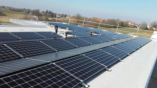 Solardach für Strom