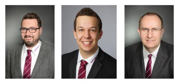 Verstärken ab sofort den Vertriebsaußendienst von LEANTECHNIK (v.li.): Andreas Sprenger (Vertriebsleitung), Daniel Petz und Stefan Ascherl