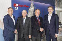 From right to left: Angst+Pfister Sensors and Power AG: Thomas Röttinger, CEO; Acuity: Jim Knutti , President; Acuity: Henry Allen, Co-owner; Angst+Pfister AG: Thomas Schaller, COO