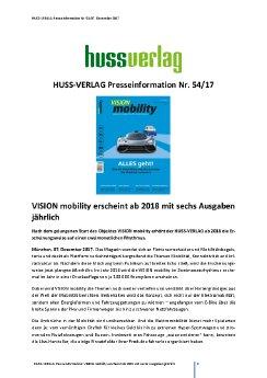 Presseinformation_54_HUSS_VERLAG_VISION mobility ab 2018 mit sechs Ausgaben jährlich.pdf