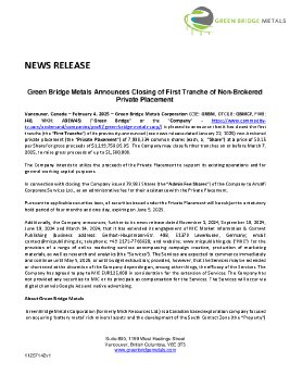 02042025_GBRM_PR__NBP_1st_Tranche_Closing_and_MIC_JS.pdf