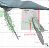 Abbildung 1: Querschnittansicht der Mine Quebradillas in Richtung Nordnordwest