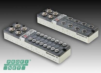 Weidmüller SAI-Aktiv Universal Module mit PROFINET IO-Anschaltung: Einsetzbar in RT-Netzwerken als Slave, kompatibel zu IRT-Netzwerken in Linien-, Stern- oder Baum- Netzwerkstrukturen