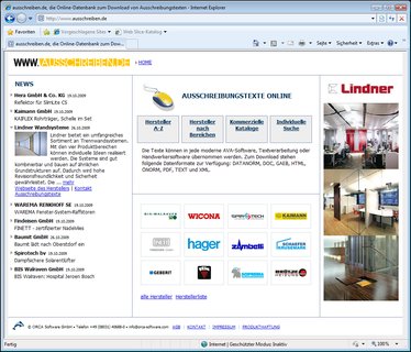 Ausschreibungstexte und Herstellernews online - www.ausschreiben.de